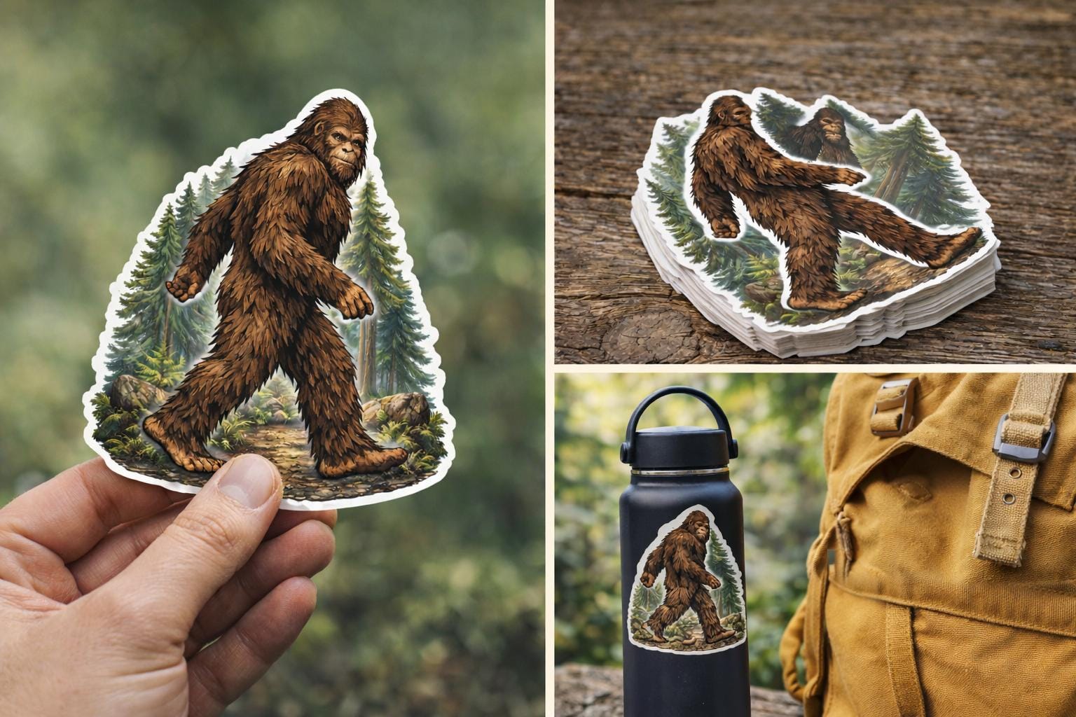 Bigfoot Sticker – Waterproof Sasquatch Vinyl Decal - Etsy