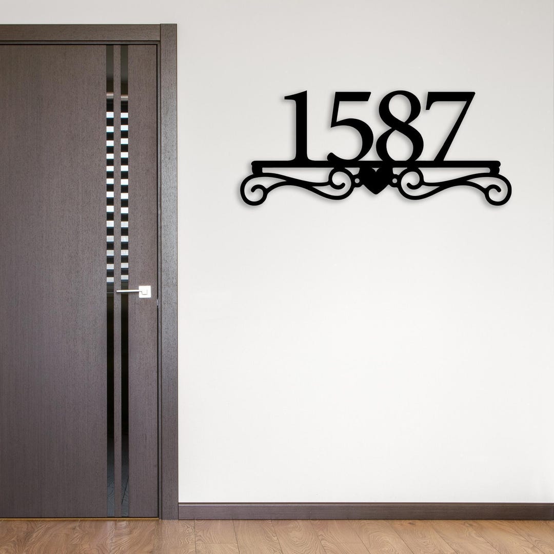 Custom House Address Numbers Wall Hanging, Door Number Sign, New Home ...