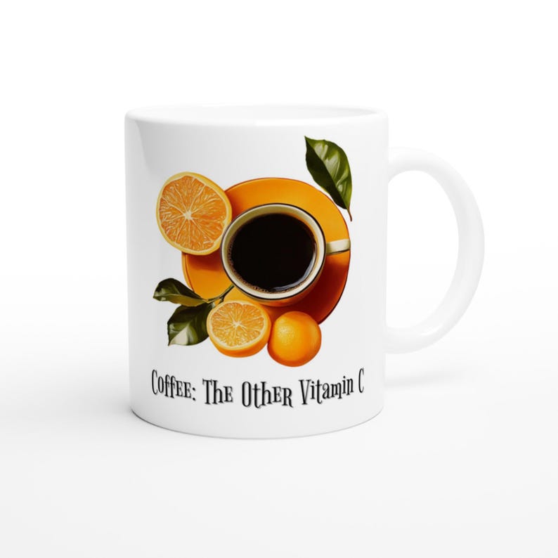 Coffee the Other Vitamin C Personalized White 11oz Ceramic Mug Etsy