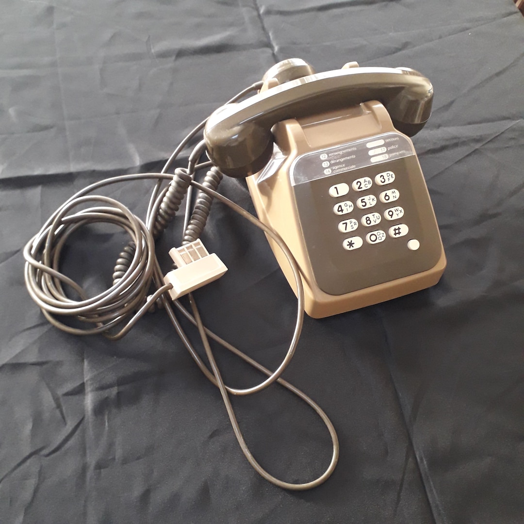 Téléphone Fixe Socotel S63 – Gris – Vintage – Fonctionnel