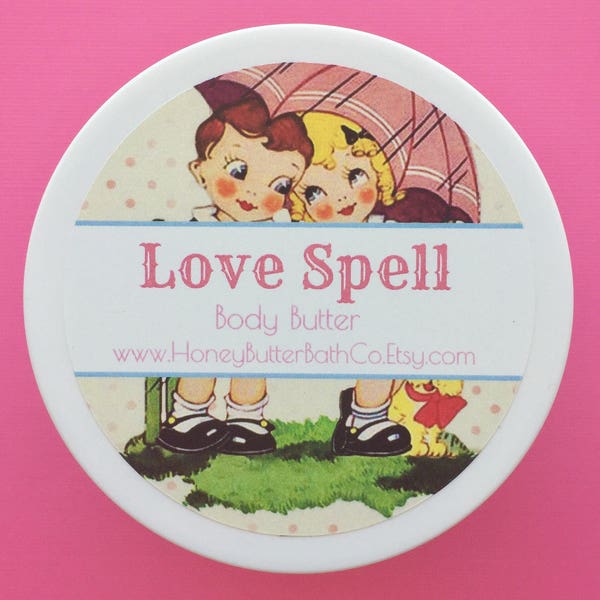 Love Spell Body Butter | Body Butter, Lotion, Cream, Love Spell Lotion, Love, Valentines Day, Kiss, Body Lotion, Natural Lotion, Heart, Gift