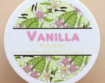 Vanilla | Body Butter, Cream, Lotion, Gift, Self Care, Birthday, Sweet, Bridesmaid, Housewarming Gift, Sugar, Wedding Favor, Hygge Gift