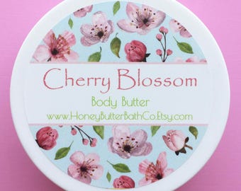 Cherry Blossom | Body Butter, Lotion, Cream, Japanese, Bridesmaid, Blossom, Floral, Flower, Teacher, Self Care, Bride, Mom, Gift, Sakura