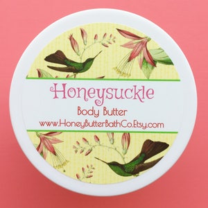 Madreselva / Manteca corporal, Loción, Crema, Floral, Cumpleaños, Regalo para ella, Mamá, Cuidado personal, Natural, Orgánico, Miel, Flor, Regalo, Boda