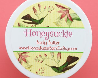 Honeysuckle | Body Butter, Lotion, Cream, Floral, Birthday, Gift for Her, Mom, Self Care, Natural, Organic, Honey, Flower, Gift, Wedding