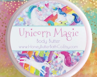 Unicorn Magic | Body Butter, Lotion, Cream, Fruit Loops, Rainbow, Birthday, Sweet, Magic, Party Favor, Fruit, Gift, Unicorn, Self Care, Star