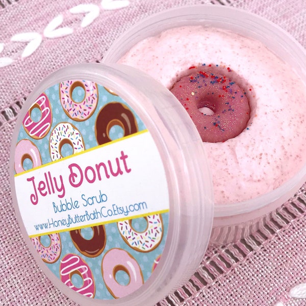 Jelly Donuts | Whipped Soap, Bubble Scrub, Scrub, Creamy Wash, Soap, Body Wash, Birthday, Wash, Gift for Her, Self Care, Gift, Doughnut, Mom