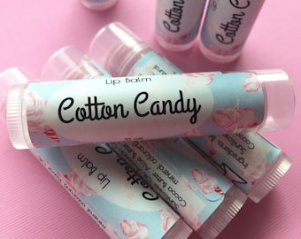 Cotton Candy Lip Balm | Lip Balm, Chapstick, Lip Butter, Cotton Candy, Candy, Sweet, Birthday, Party Favor, Bridesmaid, Lip Care, Self Care