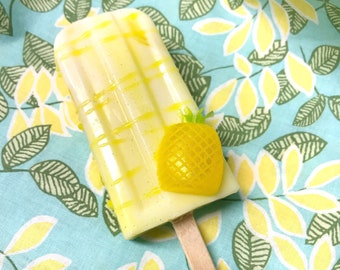 Pina Colada Soap Popsicle | Pineapple, Coconut, Soap, Popsicle Soap, Summer, Fruit, Pop, Popsicle, Self Care, Gift, Cute, Holiday, Valentine