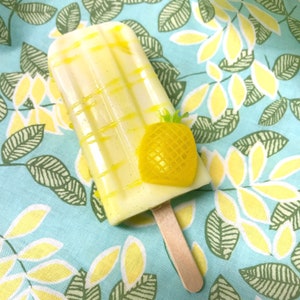 Pina Colada Soap Popsicle | Pineapple, Coconut, Soap, Popsicle Soap, Summer, Fruit, Pop, Popsicle, Self Care, Gift, Cute, Holiday, Valentine