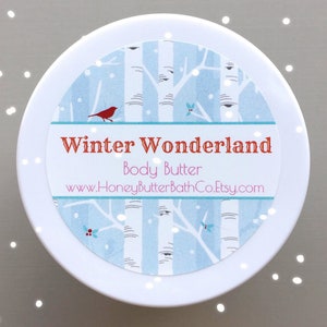 Winter Wonderland | Body Butter, Lotion, Cream, Apple, Peppermint, Mint, Orange, Stocking Stuffer, Gift, Christmas, Holiday, Snowflake, Snow