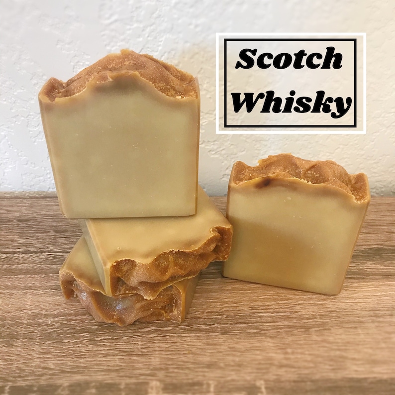 Organic Scotch Whisky Soap Soap, Whisky, Whiskey, Scotch, Bachelor Gift, Men, Drink, 21, Self Care, Gift, Unique, Bar, Guy, Gender Neutral image 1