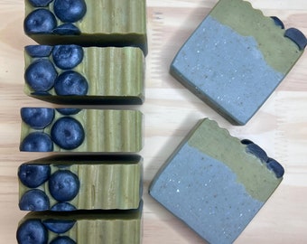 Organic Blueberry Thyme Soap | With Oatmeal, Berry, Herbal, Wedding Favor, Bridesmaid, Gift, Garden, Baby Shower, Summer, Unique, Cottage