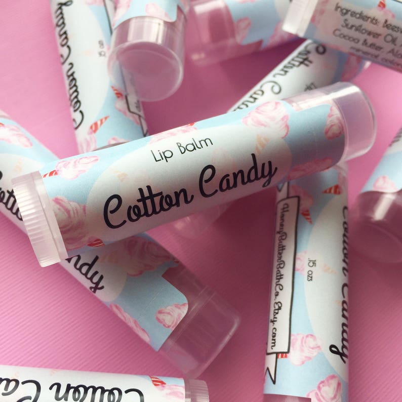 Cotton Candy Lip Balm Lip Balm, Chapstick, Lip Butter, Cotton Candy, Candy, Sweet, Birthday, Party Favor, Bridesmaid, Lip Care, Self Care image 2