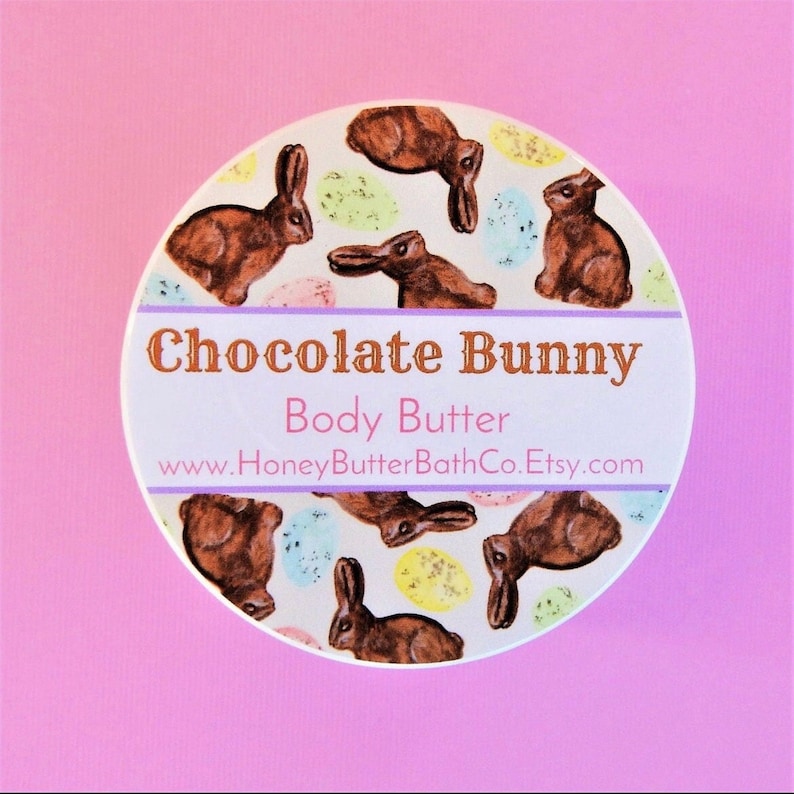 Chocolate Body Butter, Lotion, Cream, Cocoa, Gift, Sweet, Birthday, Holiday, Hot Cocoa, Stocking Stuffer, Easter Basket, Valentine Gift Chocolate Bunny