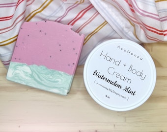 Organic Watermelon Mint Soap | Melon, Peppermint, Pastel, Wedding Favor, Bridesmaid, Gift, Garden, Baby Shower, Summer, Scruby Soap, Unique