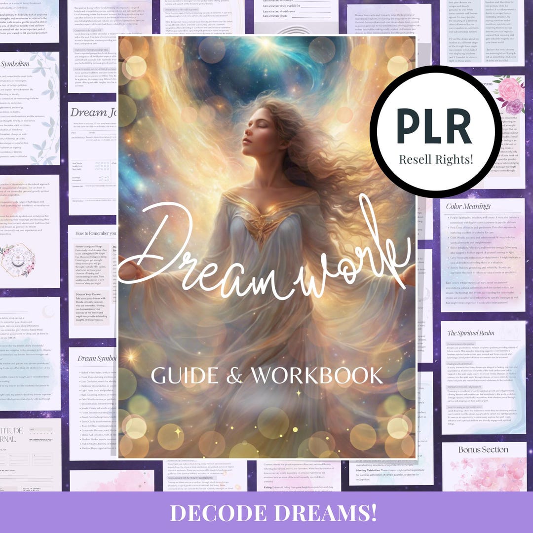 PLR Dream Guide & Dream Diary | Lucid Dream | Planner | Dream Life ...
