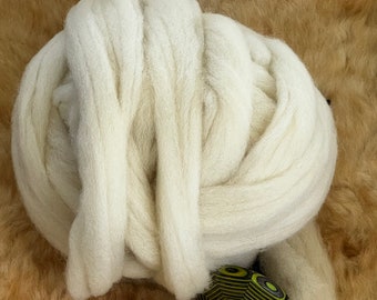 Tunis Wool Combed Top "Ginger"  (4 OZ.)  Professionally Processed at Zeilinger Wool Co.