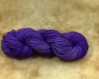 Ranch Yarn!  Hand Dyed Wool Yarn!  A Blend of Rambouillet & Corriedale.  Professionally spun by Zeilinger Wool Co.  Lilac