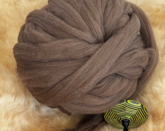 Rambely Sheep!  "Nugget"   Combed Wool Top   (4 OZ.)  Professionally Processed at Zeilinger Wool Co.
