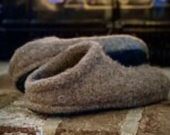 MADE TO ORDER!  Felted wool Slippers. "Finnley" Clog or Loafer. Handmade in Washington State! Five Colors and Two Styles to Choose From!