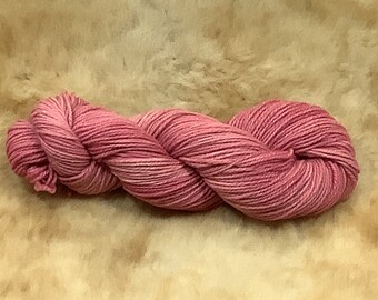 Ranch Yarn!   Hand Dyed Wool Yarn!  A Blend of Rambouillet and Corriedale.  Professionally Spun by Zeilinger Wool Co.  Desert Rose