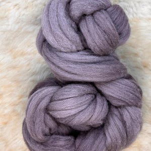 4oz Rambely Wool Roving | Hand Dyed &quot;Teddy Bear&quot; Brown| Combed Top | Sustainable Fiber