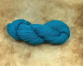 Ranch Yarn!  Hand Dyed Wool Yarn!  A Blend of Rambouillet & Corriedale.  Professionally spun by Zeilinger Wool Co.  Turquoise