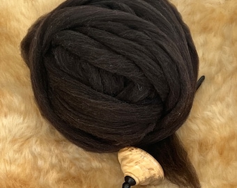 Rambely Sheep!  “Silver"   Combed Wool Top   (4 OZ.)  Professionally Processed at Zeilinger Wool Co.