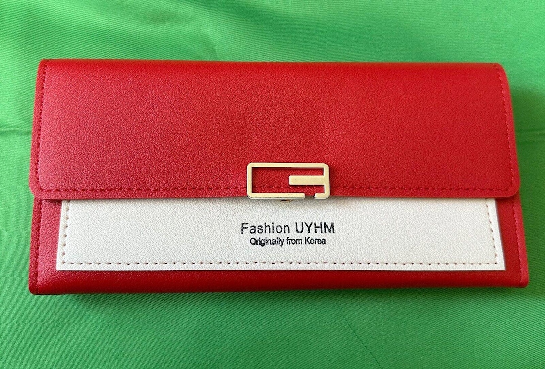 Crimson Red Women's Premium Fashion UYHM Fold Over Leather