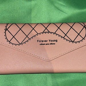 Cartera plegable continental de cuero Forever Young de primera calidad para mujer, de color marrón claro