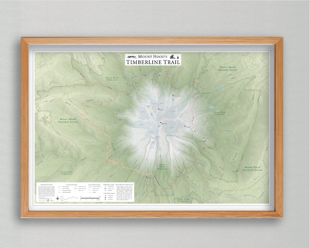 Timberline Ranch Map Timberline Trail (mount Hood) - Professional Reference Map - Etsy