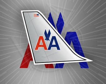 American Airlines Retro Livery Airline Tail Sticker
