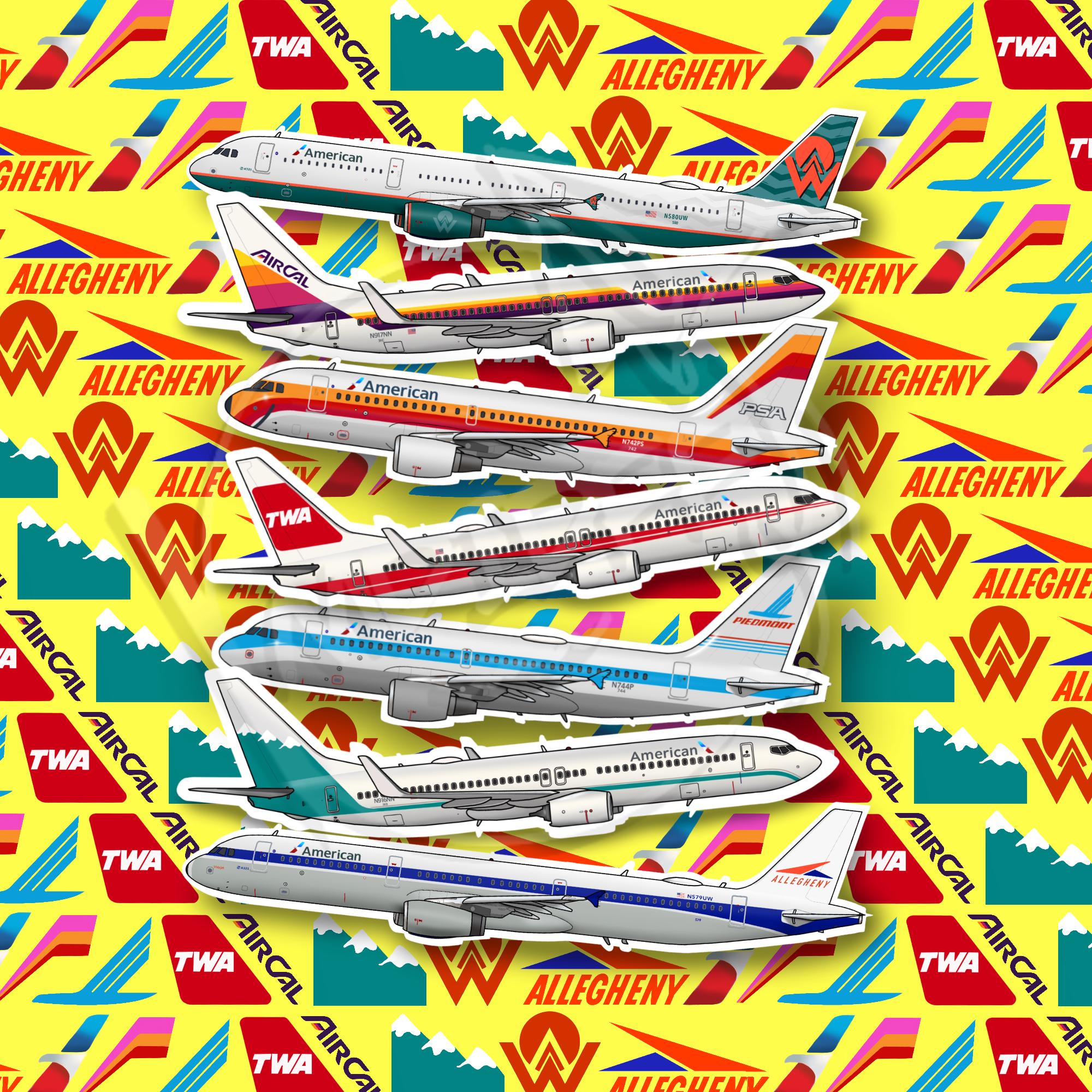 American Airlines Plane Sticker - Etsy