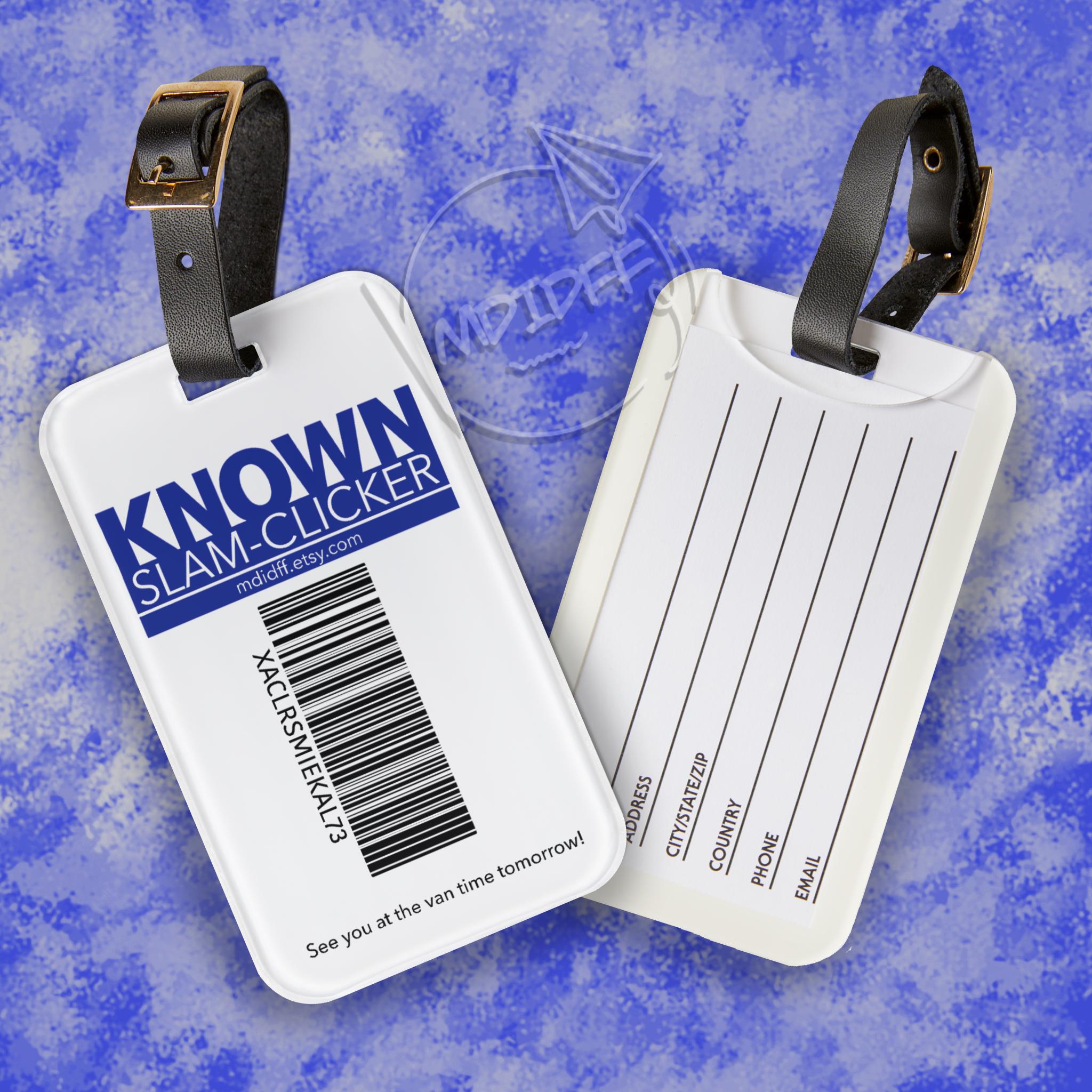 kazumama　ネームタグ Parody KCM Badge Luggage Tag - Funny Flight Crew Gift - Etsy