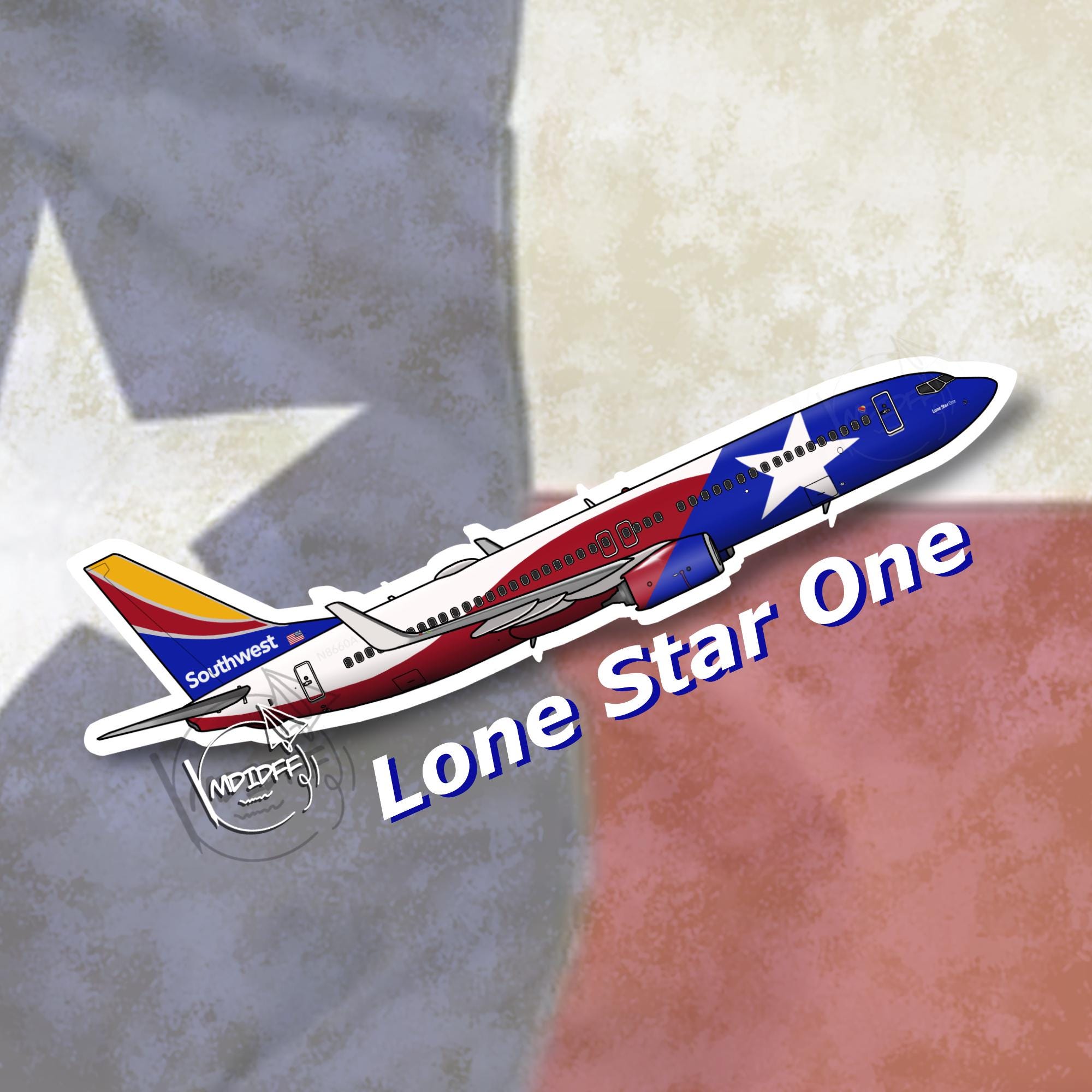 Swothwest Sticker Southwest Airlines Special Livery Airplane Sticker - Aviation Gift ...