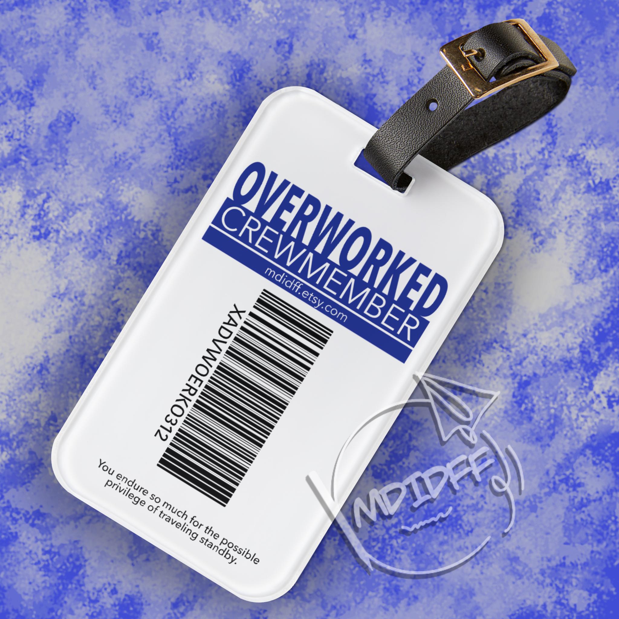 Parody KCM Badge Luggage Tag - Funny Flight Crew Gift - Etsy