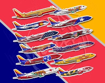 Southwest Airlines Special Livery Airplane Sticker - Aviation Gift