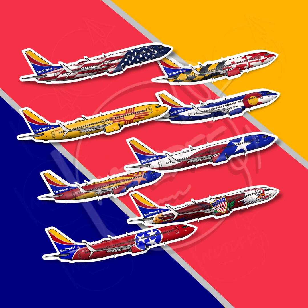 Swothwest Sticker Southwest Airlines Special Livery Airplane Sticker - Aviation Gift ...