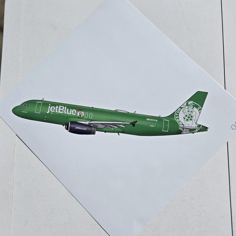 Jetblue Airbus A320 Sticker: Boston Sports Teams Special Livery - Etsy