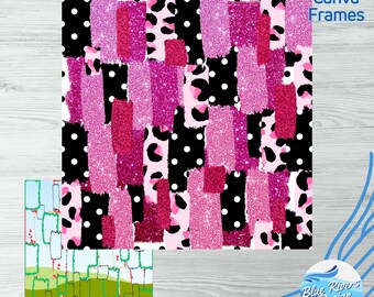 Brush Stroke Canva Frame Template: Drag & Drop Design (Digital Download)