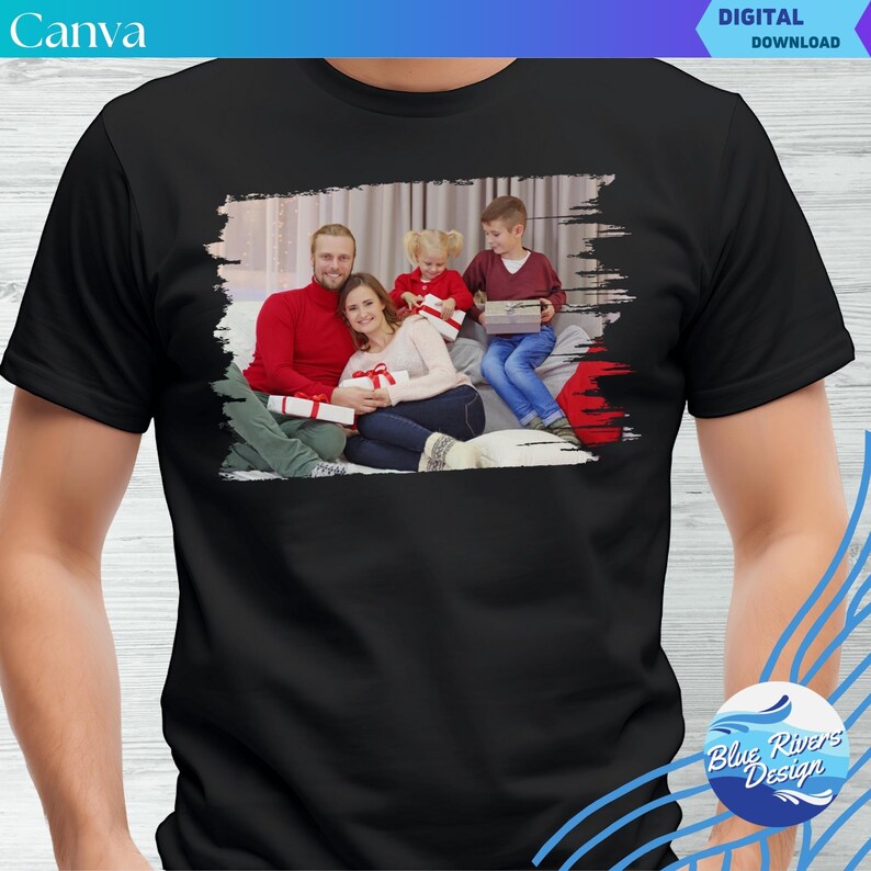 Rammall för penseldrag i Canva: Riven, sliten design (digital nedladdning) bild 6