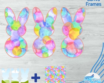 Bunny Canva Frame Templates: Easter Rabbit Design (Digital Download)