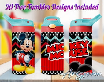 Mouse Cartoon 12oz Kids Flip Top Sippy Cup PNG, Cartoon 12oz Sippy cup Tumbler Png, Mouse Movie 12oz Tumbler Wrap, Commercial Use