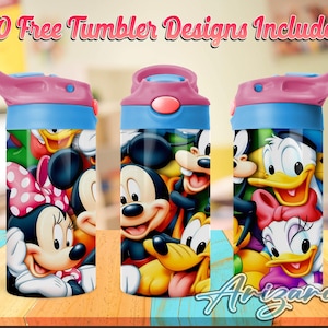 Mouse Cartoon 12oz Kids Flip Top Sippy Cup PNG, Cartoon 12oz Sippy cup Tumbler Png, Mouse Movie 12oz Tumbler Wrap, Commercial Use