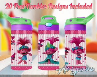 Vaso con tapa abatible para niños de 12 oz con dibujos animados PNG, vaso con tapa abatible para niños de 12 oz con dibujos animados PNG, envoltura para vaso con tapa abatible para niños de 12 oz con dibujos animados, uso comercial