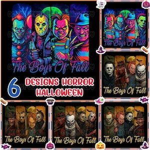 Horror Characters Clipart, Retro Horror Movies Png, Halloween Horror Png, Horror Killers Bundle Png, Halloween Vibes Png, Digital Download
