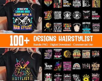 100+ Designs Hairstylist Png Bundle, Hair Stylist Png, Hairdresser Png, Hair Hustler, Best Hair Stylist Ever, Wavy Stacked, Commercial Use