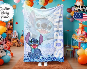 Personalized Cartoon Movie Blanket, Cartoon Blanket, Custom Name Blanket, Monogram Blanket, Cartoon Lover Gift, Baby Blanket, Birthday Gifts