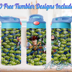 Cartoon Movie 12oz Kids Flip Top Sippy Cup PNG, Cartoon 12oz Sippy cup Tumbler Png, Cartoon 12oz Tumbler Wrap, Commercial Use